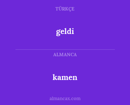 geldi - kamen