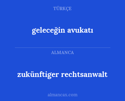 geleceğin avukatı - zukünftiger rechtsanwalt