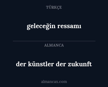geleceğin ressamı - der künstler der zukunft