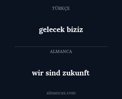 wir sind zukunft - gelecek biziz