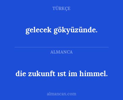 gelecek gökyüzünde. - die zukunft ıst im himmel.