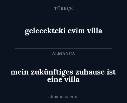 mein zukünftiges zuhause ist eine villa - gelecekteki evim villa