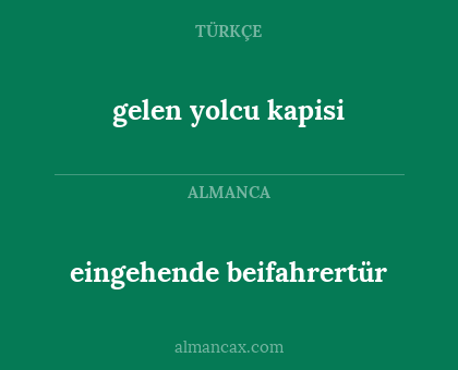 eingehende beifahrertür - gelen yolcu kapisi