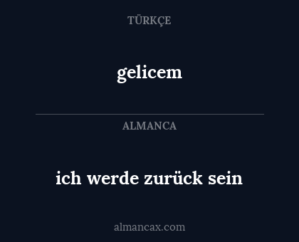 ich werde zurück sein - gelicem