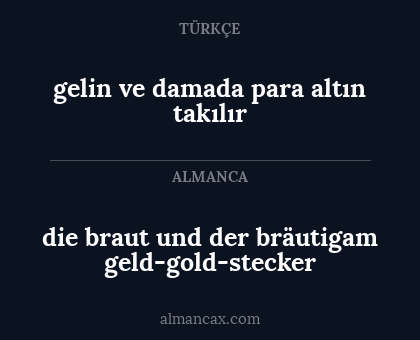 die braut und der bräutigam geld-gold-stecker - gelin ve damada para altın takılır