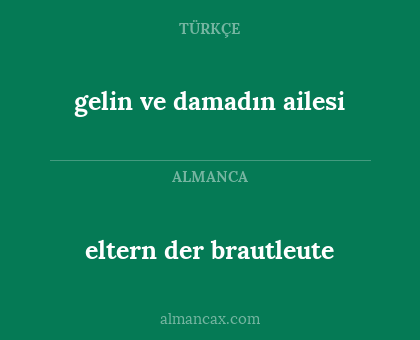 eltern der brautleute - gelin ve damadın ailesi
