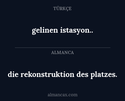 gelinen istasyon.. - die rekonstruktion des platzes.