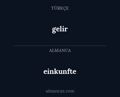 gelir - einkunfte