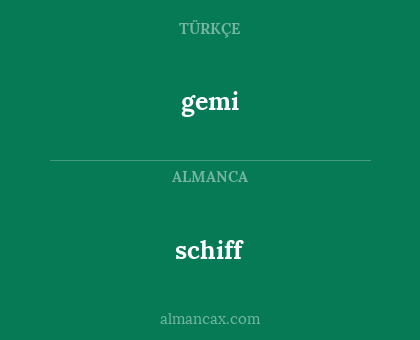 schiff - gemi