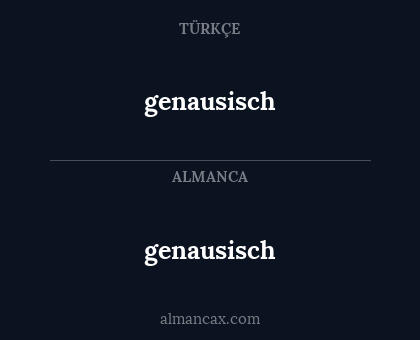 genausisch - genausisch