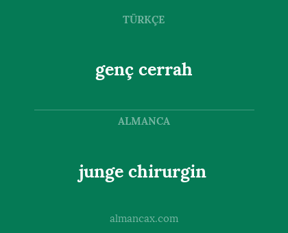 genç cerrah - junge chirurgin