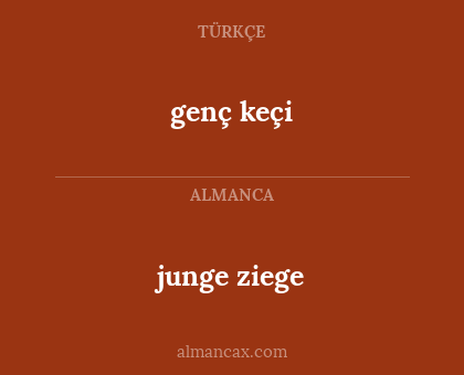 junge ziege - genç keçi