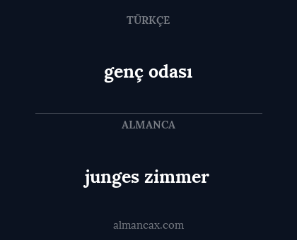 junges zimmer - genç odası