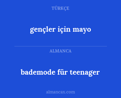 gençler için mayo - bademode für teenager