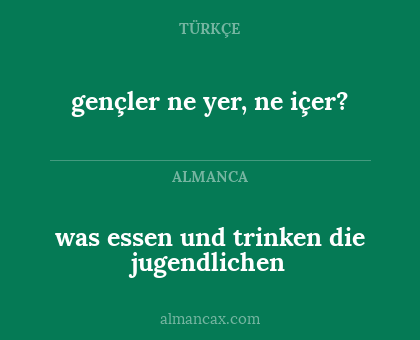 gençler ne yer, ne içer? - was essen und trinken die jugendlichen