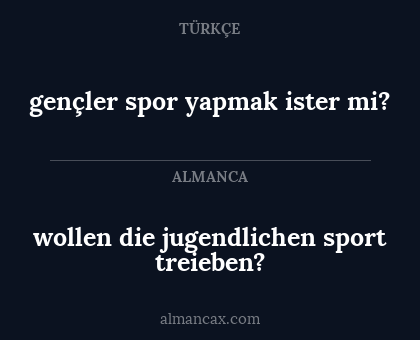 gençler spor yapmak ister mi? - wollen die jugendlichen sport treieben?