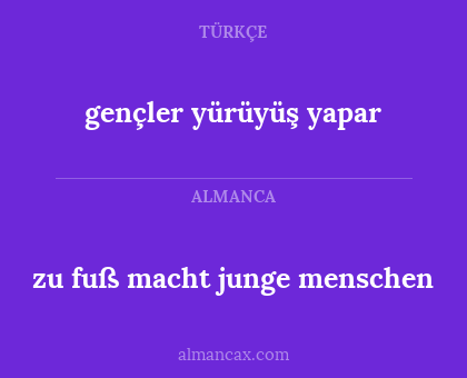zu fuß macht junge menschen - gençler yürüyüş yapar