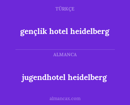 jugendhotel heidelberg - gençlik hotel heidelberg