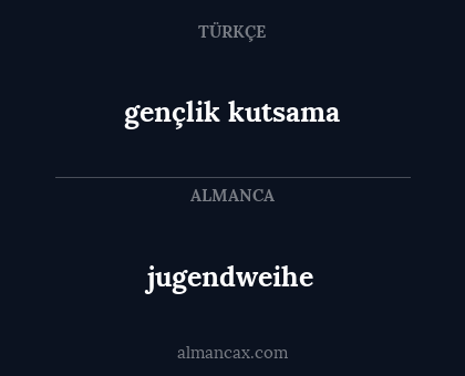 jugendweihe - gençlik kutsama