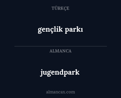 gençlik parkı - jugendpark