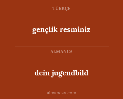 dein jugendbild - gençlik resminiz