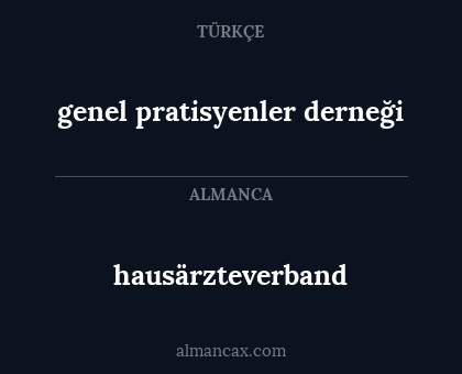 hausärzteverband - genel pratisyenler derneği