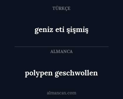 polypen geschwollen - geniz eti şişmiş