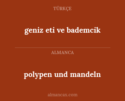 polypen und mandeln - geniz eti ve bademcik