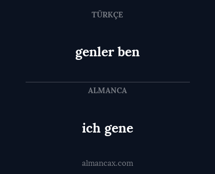 genler ben - ich gene