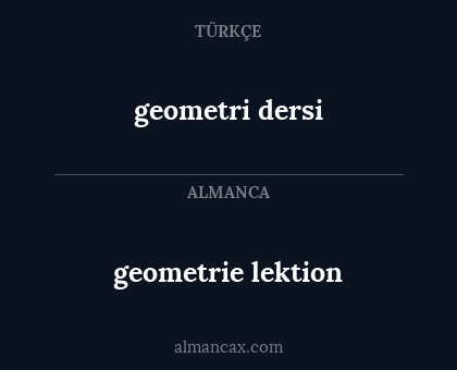 geometrie lektion - geometri dersi