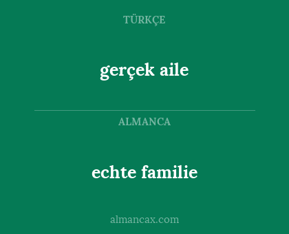 gerçek aile - echte familie