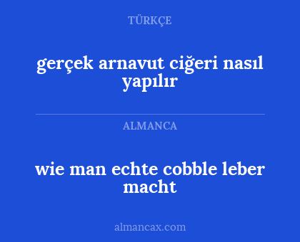 gerçek arnavut ciğeri nasıl yapılır - wie man echte cobble leber macht
