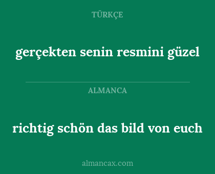 gerçekten senin resmini güzel - richtig schön das bild von euch