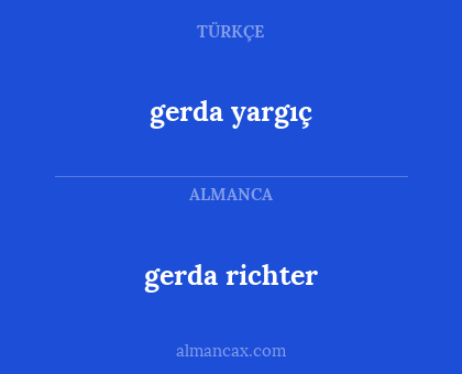 gerda richter - gerda yargıç