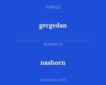 gergedan - nashorn