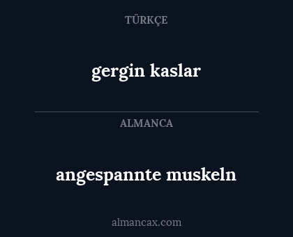 angespannte muskeln - gergin kaslar