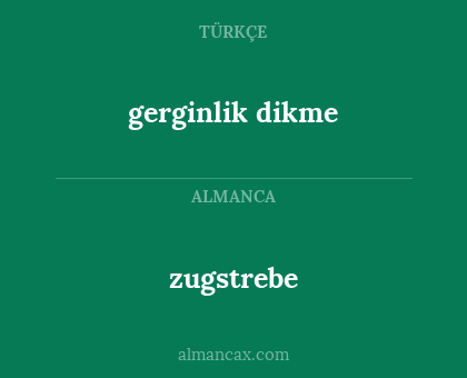gerginlik dikme - zugstrebe