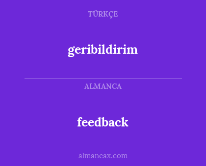 feedback - geribildirim
