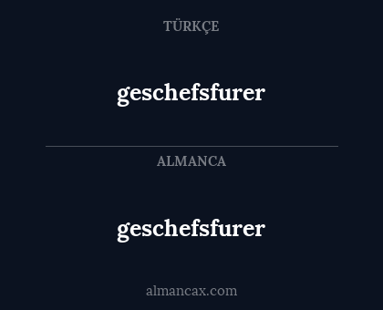 geschefsfurer - geschefsfurer
