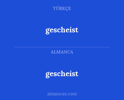 gescheist - gescheist