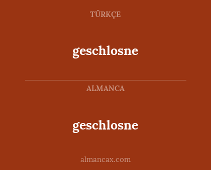 geschlosne - geschlosne