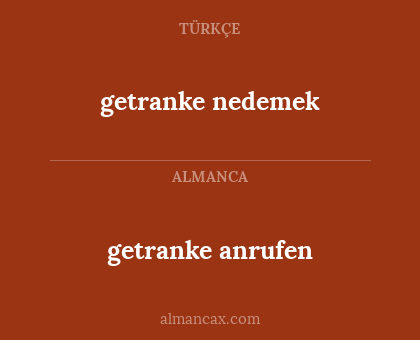 getranke anrufen - getranke nedemek