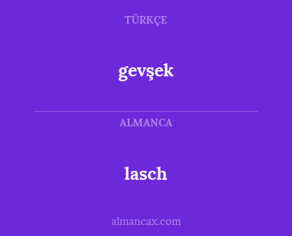 gevşek - lasch