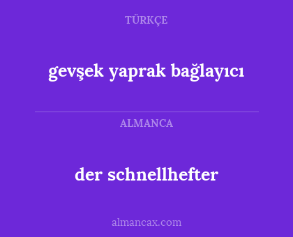 der schnellhefter - gevşek yaprak bağlayıcı