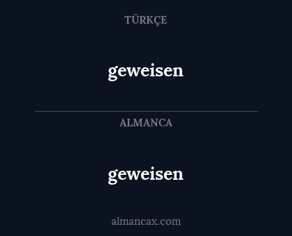 geweisen - geweisen