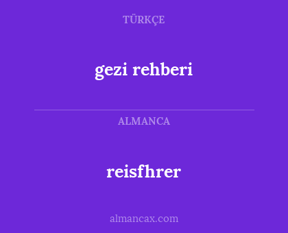 reisfhrer - gezi rehberi