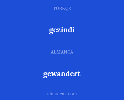 gewandert - gezindi