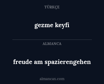 freude am spazierengehen - gezme keyfi