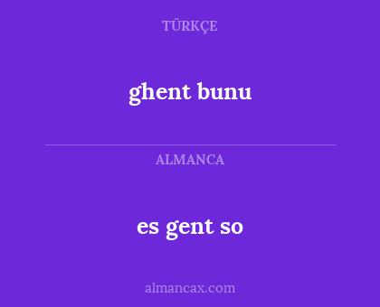 es gent so - ghent bunu