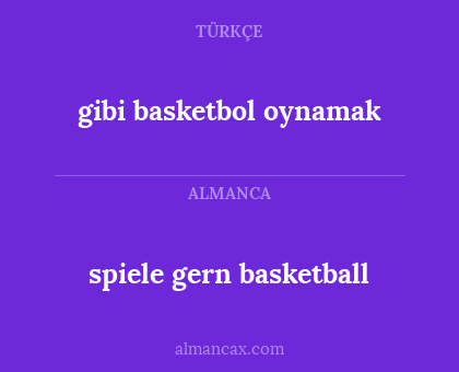 spiele gern basketball - gibi basketbol oynamak
